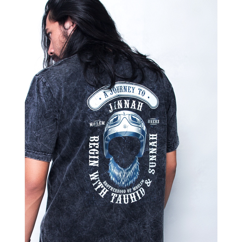 KAOS MUSLIM BIKER | KAOS DAKWAH | BAJU ISLAMI | KAOS SANTRI | KAOS WASHING OVERSIZE | KAOS DEVORMOSL
