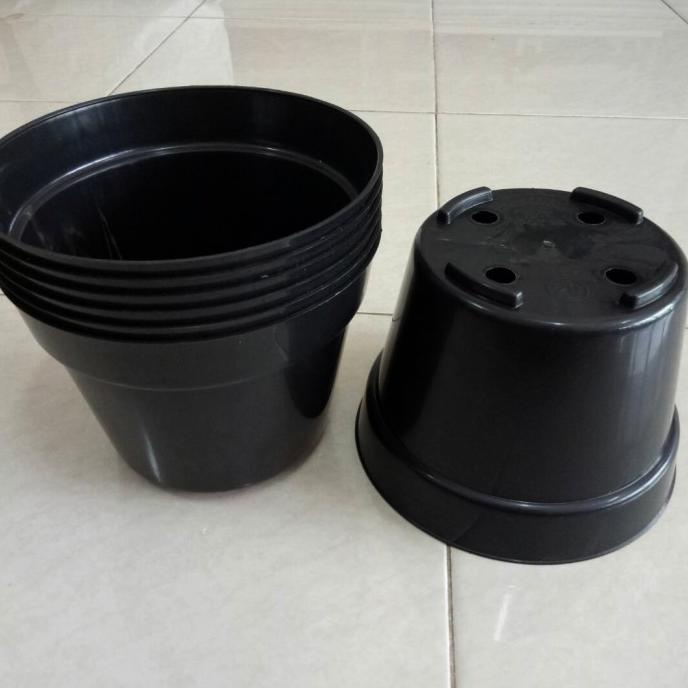 [Ready] Pot Bunga | Pot 20 Hitam | Pot Plastik | Pot 20 Cm | Pot Plastik Hitam [Fs4G0]