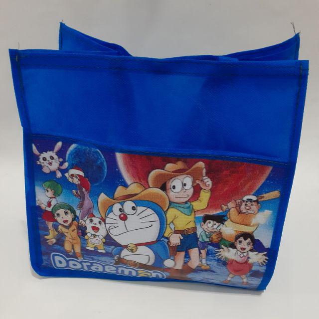 DAPURMAMI Tas Kain Bento Goodiebag Souvenir Ulang Tahun Anak-Doraemon