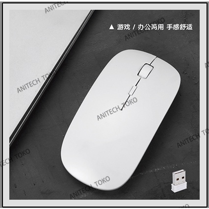 Mouse/Mouse wireless/Mouse AVAN/Set mouse dan alas mouse nirkabel-AP001 PUTIH