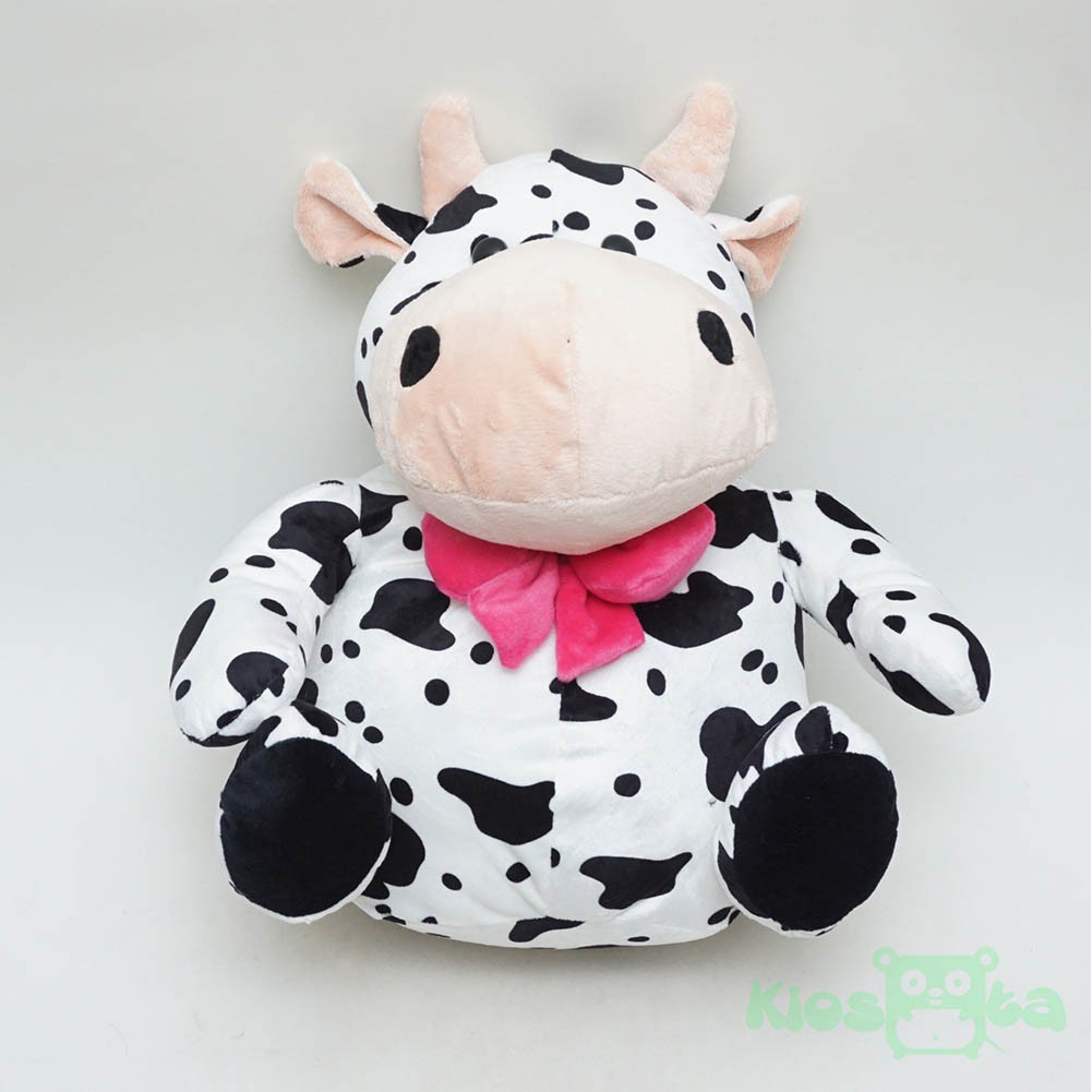 Boneka Sapi Hitam Putih Duduk Sitting Cow Large Shopee Indonesia