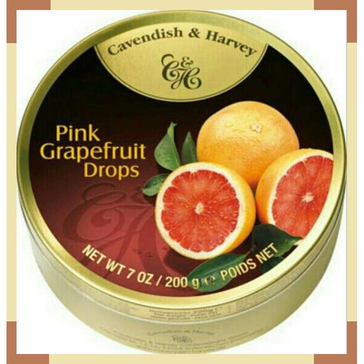 

Cavendish & Harvey permen import Jerman rasa pink grape fruit drops