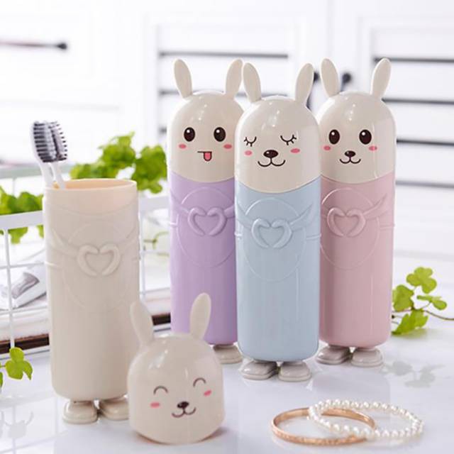 BABEE - TEMPAT SIKAT GIGI ODOL PORTABLE BUNNY / KOTAK SIKAT GIGI TRAVEL / TRAVEL SET SIKAT GIGI