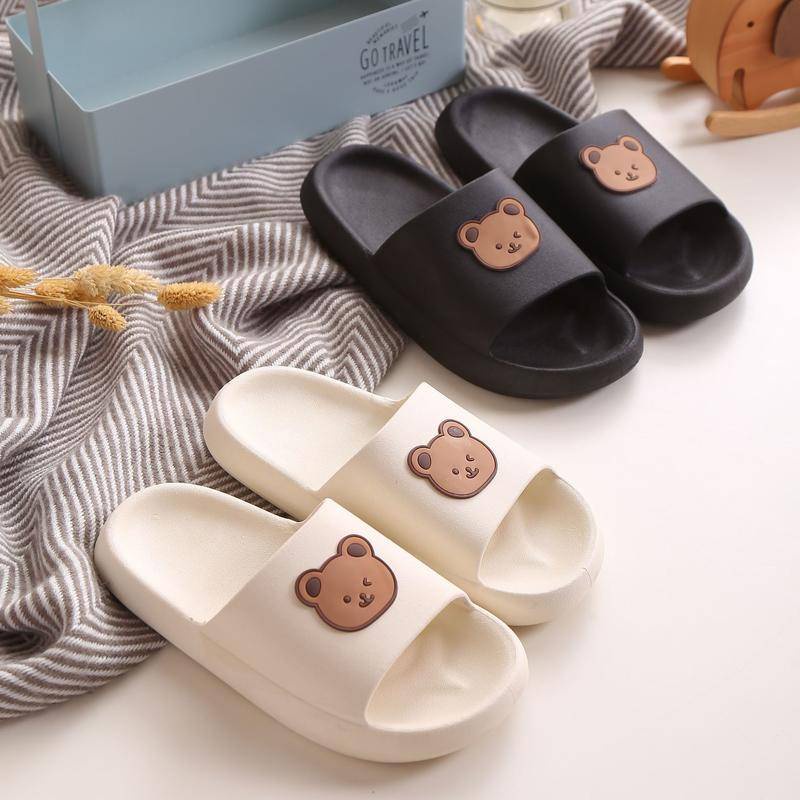 Sendal Slop Sandal Karet EF04 Cute Bear Sandal Slop Slip On Teplek Wanita Sandal Cewek PRIA ACC