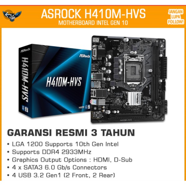 Motherboard Asrock H410M-HVS