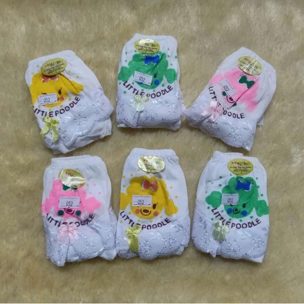 6 Pcs Celana Dalam Anak YUTIND 052 | Grosir 6 Pcs CD Bayi Permpuan Pakaian Dalam Balita Sguna