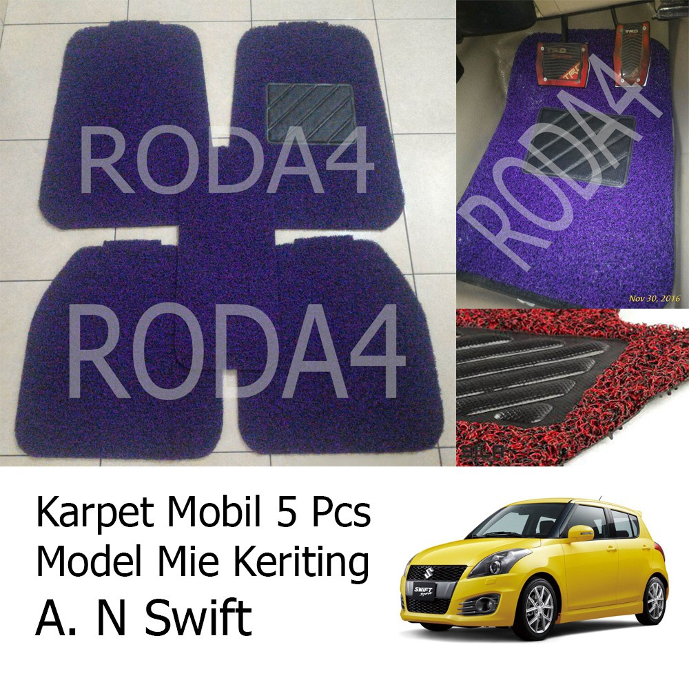 Karpet Mobil / Car Carpet / Floor Mats Universal Model Mie Keriting All New Swift