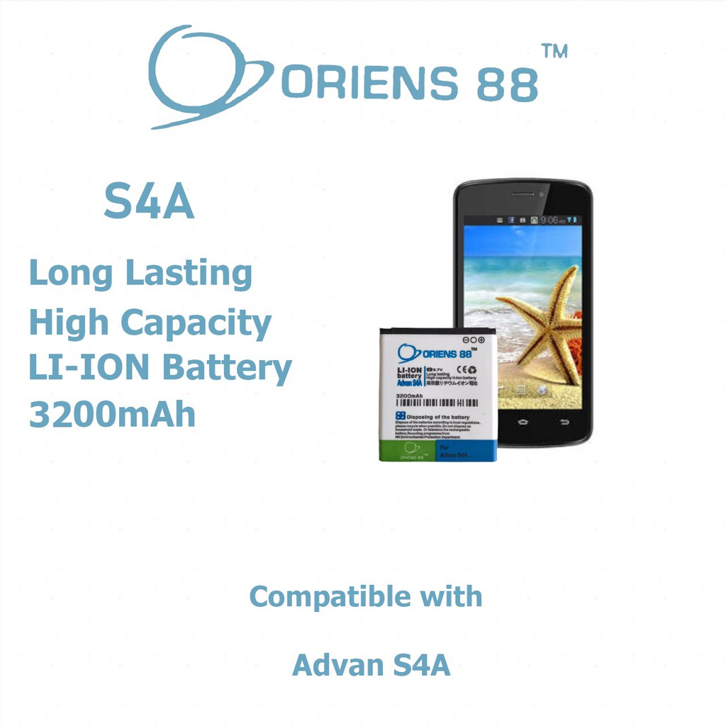 (P) Baterai batre battery Advan S4A double power/IC ORIENS88