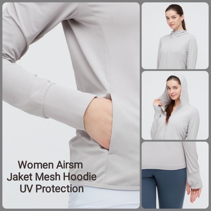 Jaket olahraga wanita AIRism Uniqlo Original