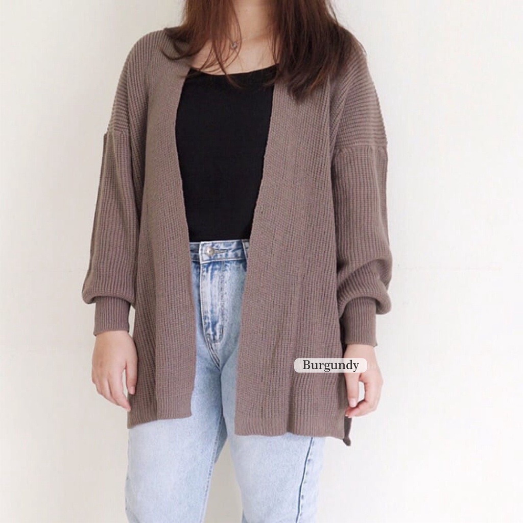 CARDIGAN HOKAIDO RAJUT OVERSIZE LENGAN BALON