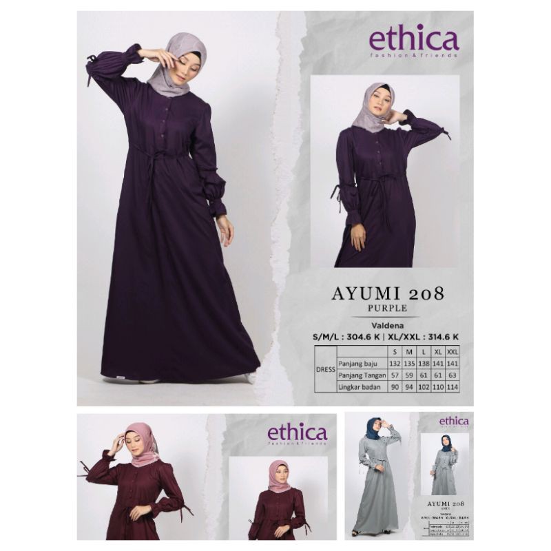 ETHICA AYUMI 208 (PURPLE, BURGUNDY, GREY)
