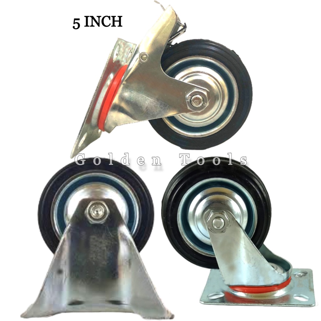 RODA TROLLEY 5 INCH RODA KARET RODA ETALASE RODA HIDUP RODA MATI RODA RODA ETALASE RODA CASTOR