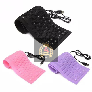 KEYBOARD FLEXIBEL USB KEYBOARD FLEXIBLE ANTI AIR BAHAN KARET