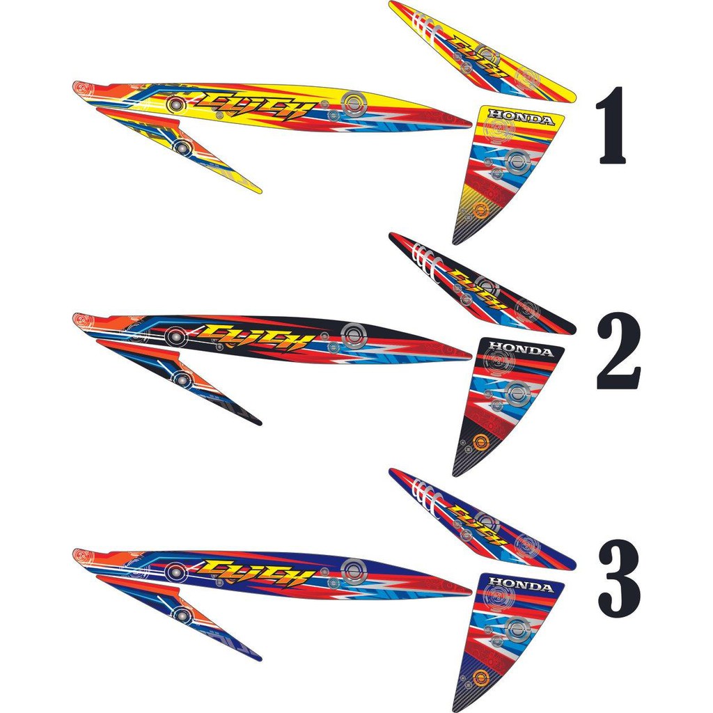 VARIASI STICKER STRIPING VARIO KARBU 110 OLD VARIASI CLICK THAILOOK BABYLOOKS MOTHAI STRIPING MOTOR