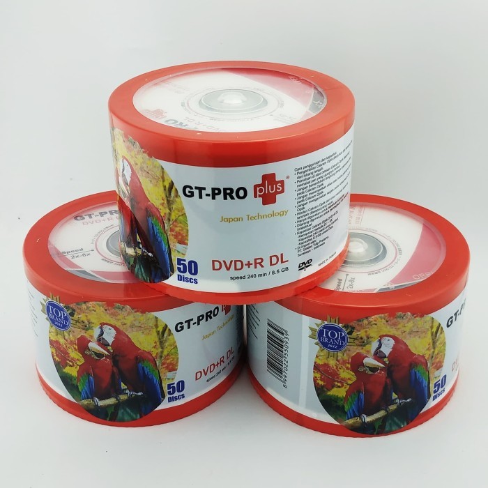 GT-Pro DVD+R DL 8x Double Layer DVD Kosong Disc Blank isi 50pcs