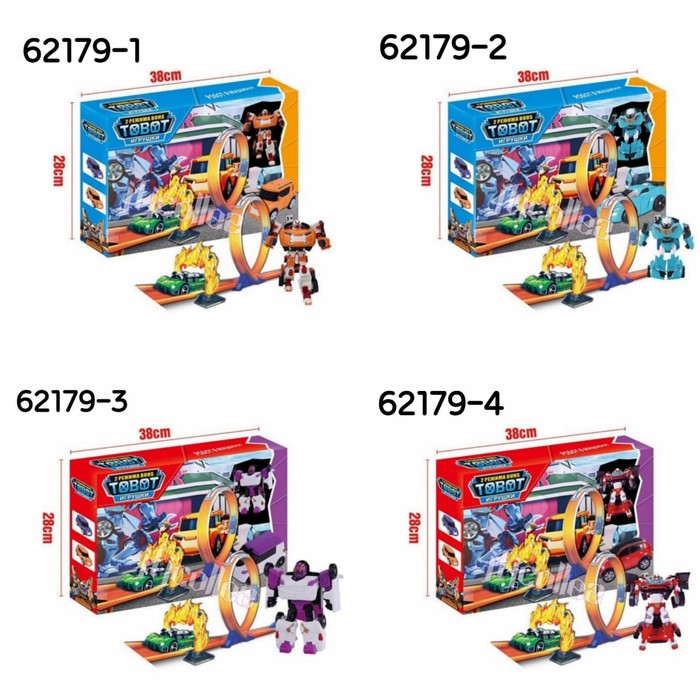 TOBOT TRACK RACING 62179 TOBOT MINI Mini X Oren Mini Y Biru Mini W Mini Z