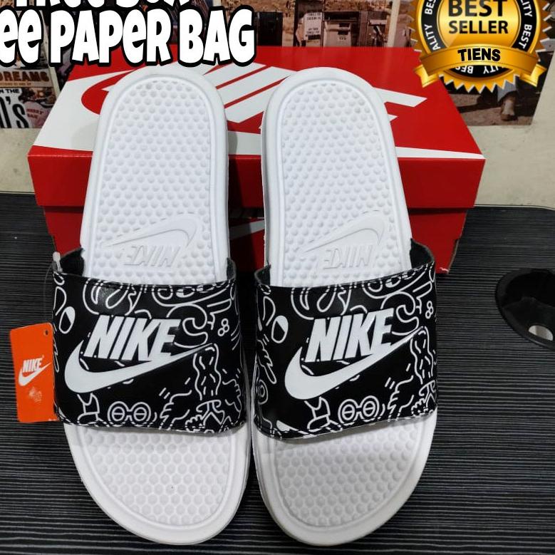 Trend - SANDAL SLOP NIKE BENASSI SELOP PUTIH POLOS DOODLE PRIA WANITA TERSLIDE SENDAL MURAH FLIP FLO