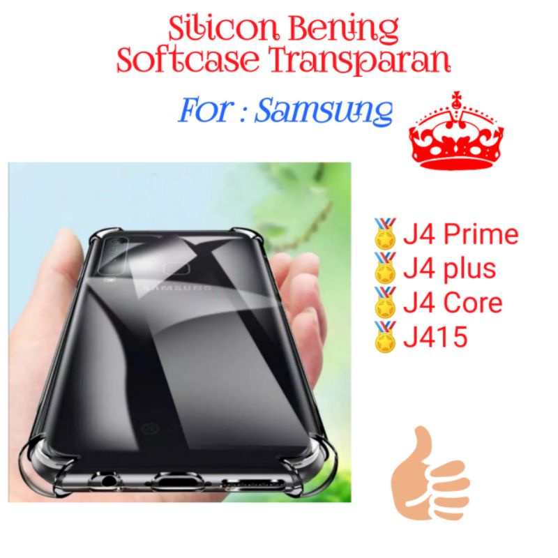 Case Samsung J4 J4Prime J4Plus J4core J415 Prime plus Silicon Softcase Bening Transparan Casing Cove