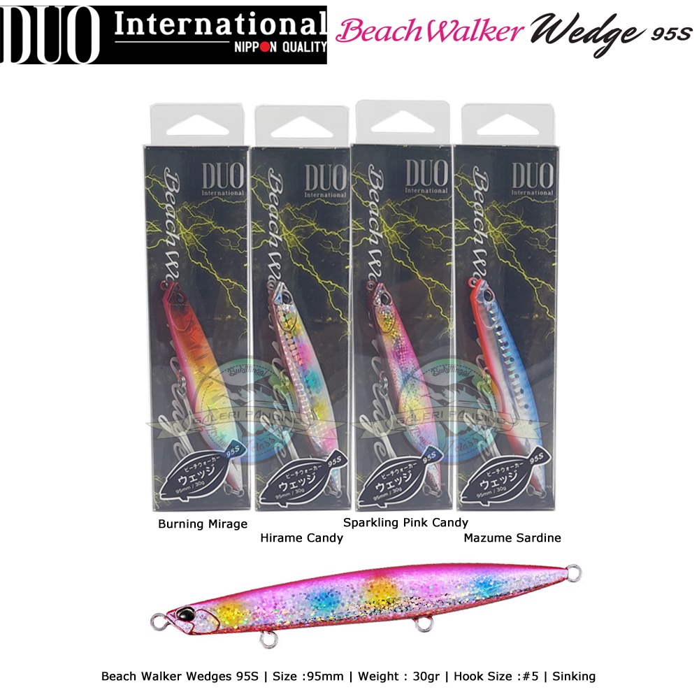 Umpan Pancing Lure Minnow Duo Beachwalker Wedge 95S 95mm 30gr Sinking