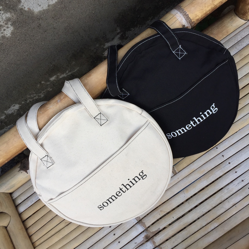 round bag - tas bulat kanvas resleting - you go girl - fairytale - something