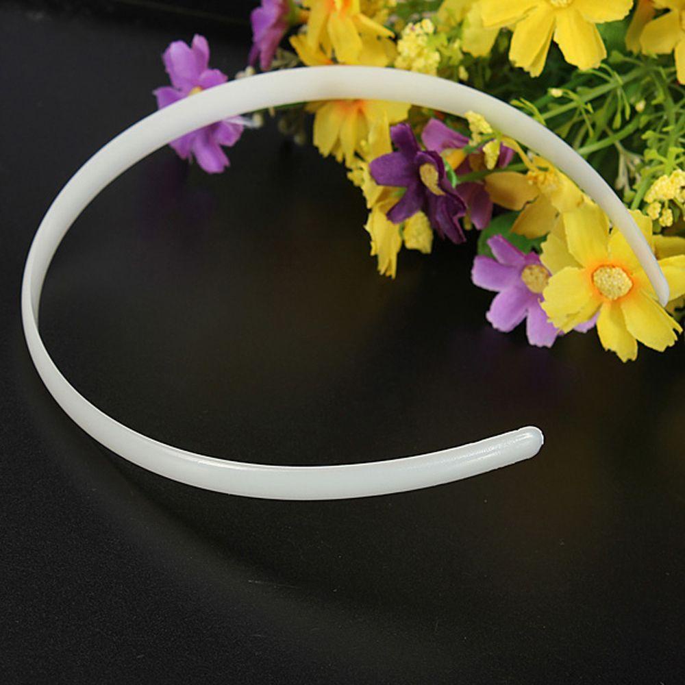 NEEDWAY Bando Karet Rambut Plastik Baru Putih Fashion Ada Gigi Hairband