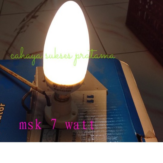 Lampu Lilin /Lampu Candle/Lampu Lombok Cahaya Putih/Kuning E14/ E27 MSK 7W Matsuka