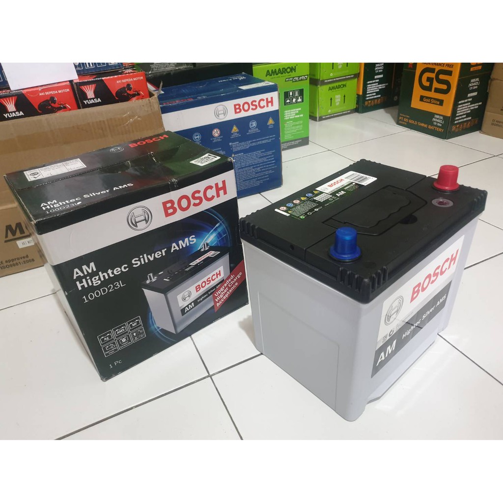 GARANSI 18 BULAN Aki Mobil MAZDA 2 SKYACTIVE Q85 /100D23L BOSCH SILVER