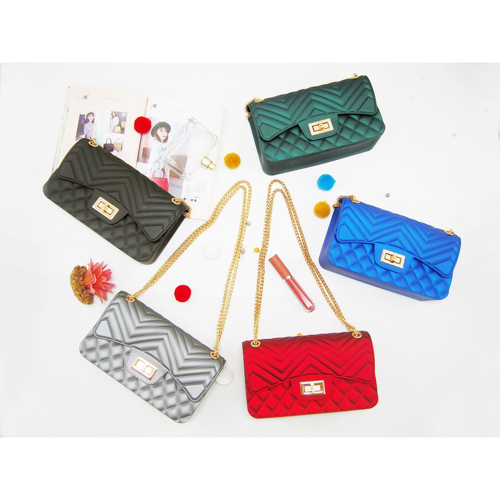 (bukan murahan)#1822 Tas Jelly Cassandra Model baru tas tangan selempang wanita waist hand sling bag