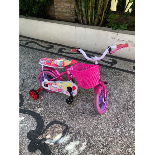 preloved sepeda anak perempuan warna pink bekas murah