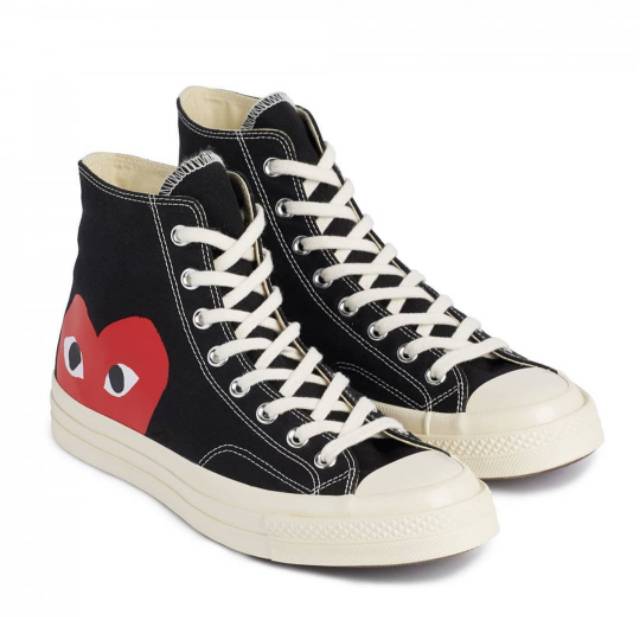 converse cdg black high top