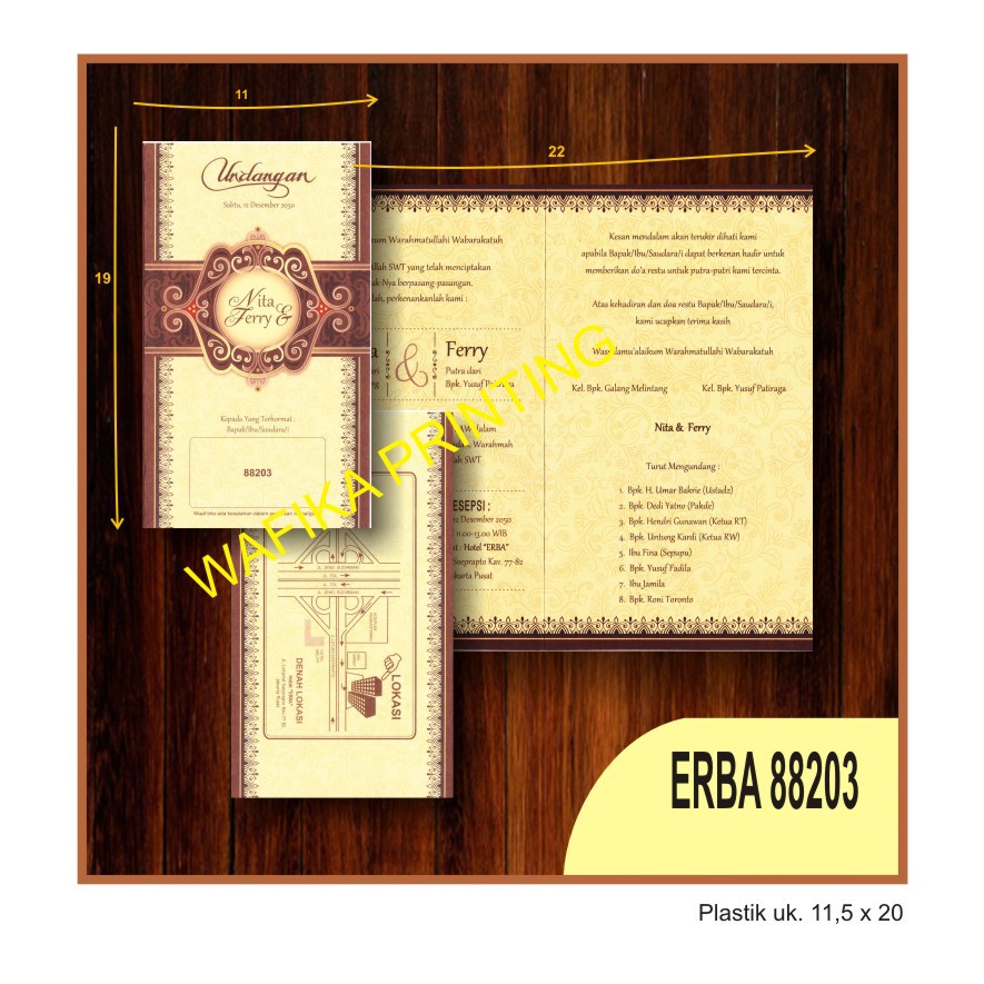 UNDANGAN NIKAH ERBA 88203