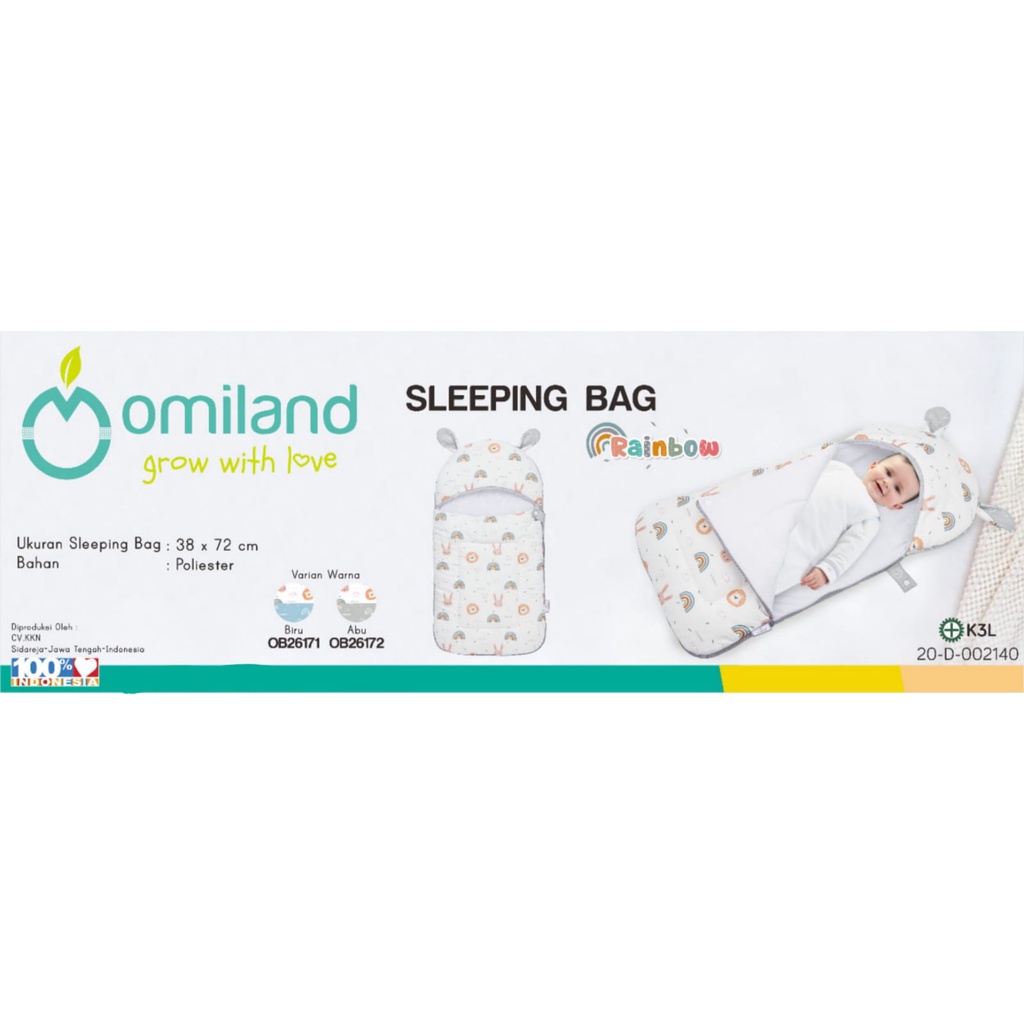MOMS_ OMILAND SLEEPING BAG RAINBOW SERIES OB26171 - OB26172 KANTUNG TIDUR BAYI