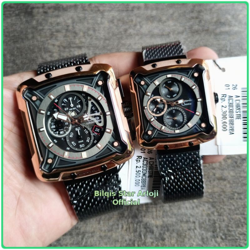 Alexandre Christie Couple Kotak Ac 3030 Tali Rantai Pasir Original 100%