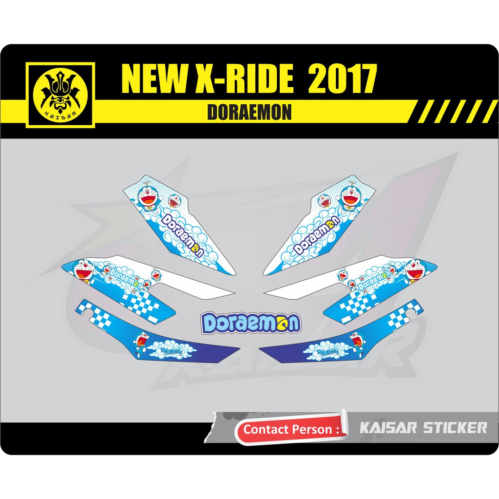 STICKER STRIPING YAMAHA X RIDE 125 DORAEMON