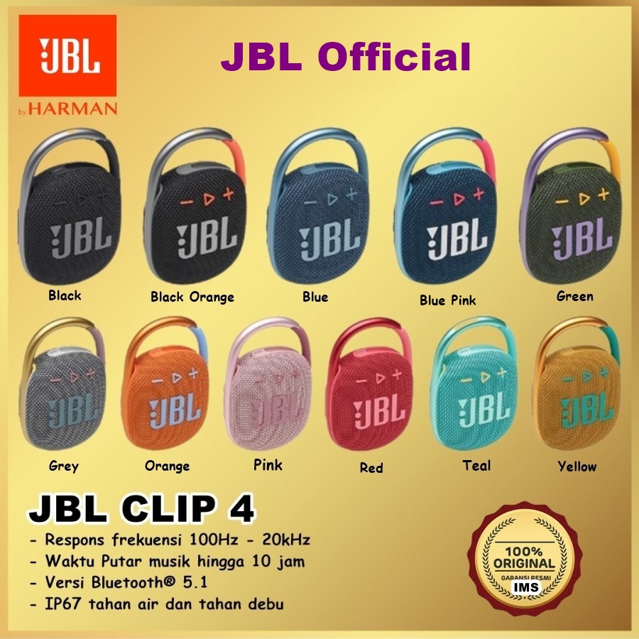 JBL Clip 4 Portable Mini Wireless Bluetooth Speaker Mini Clip4