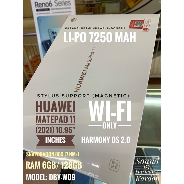 HP TABLET HUAWEI MatePad 11 (2021) 10.95" MATTE GREY 6GB 128GB - Wi-Fi ONLY - SNAPDRAGON 865 - GRS RESMI