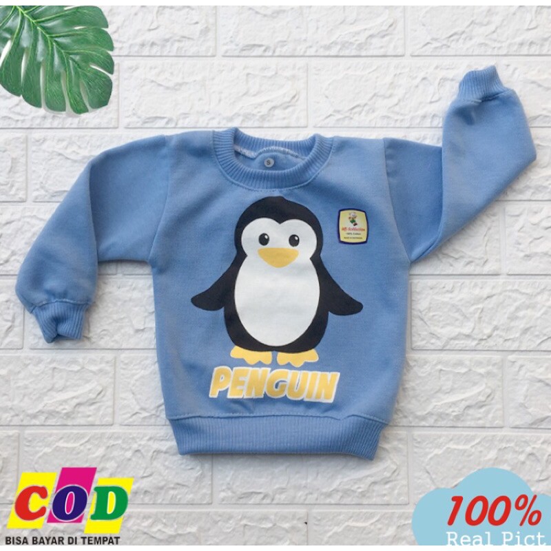 sweater bayi jaket bayi karakter penguin almeera baby and kids