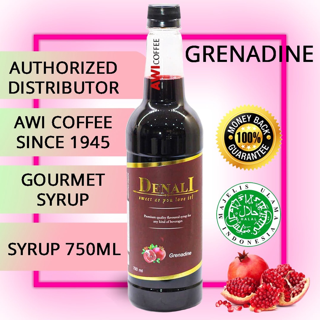 

Awi Segar Harum I Syrup Grenadine 750ml I denali I coffee | Flavored