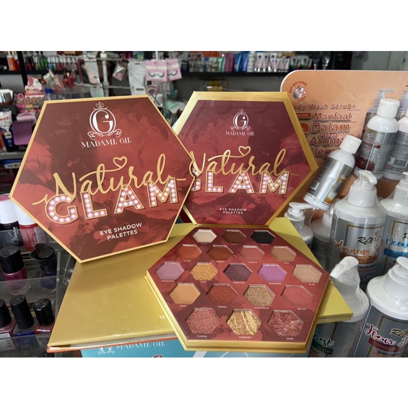 on - madame gie palette eyeshadow natural glam pizza - eyeshadow make up wajah natural glam