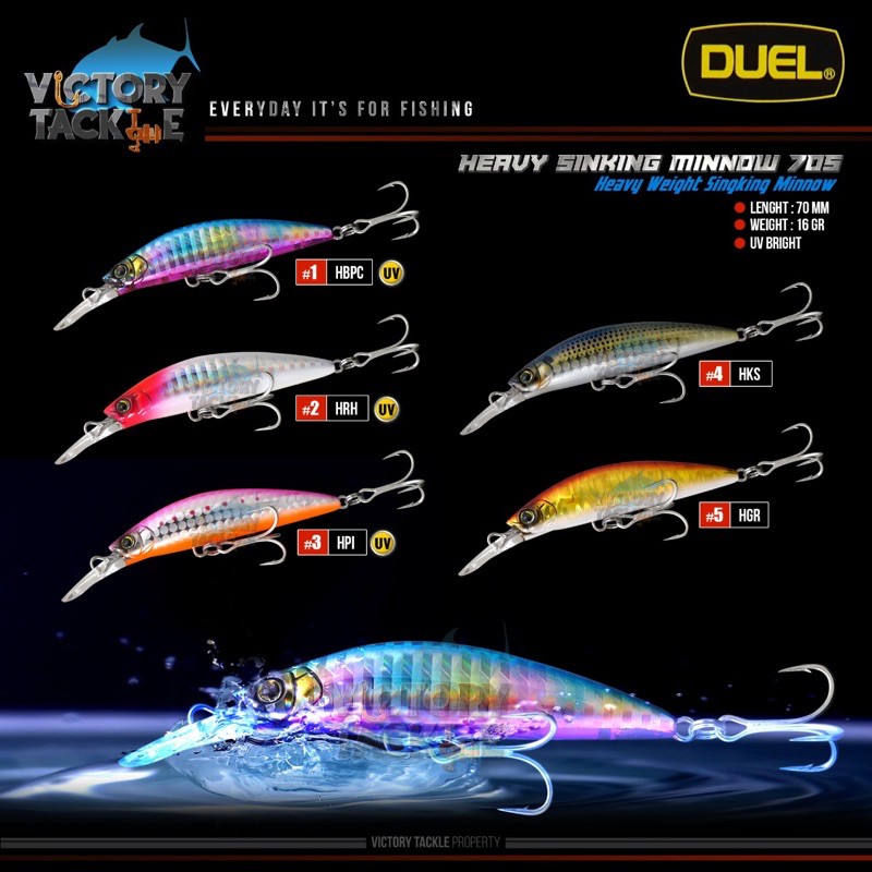 Umpan Pancing Lure DUEL HARDCORE HEAVY MINNOW SINKING 70 F1188