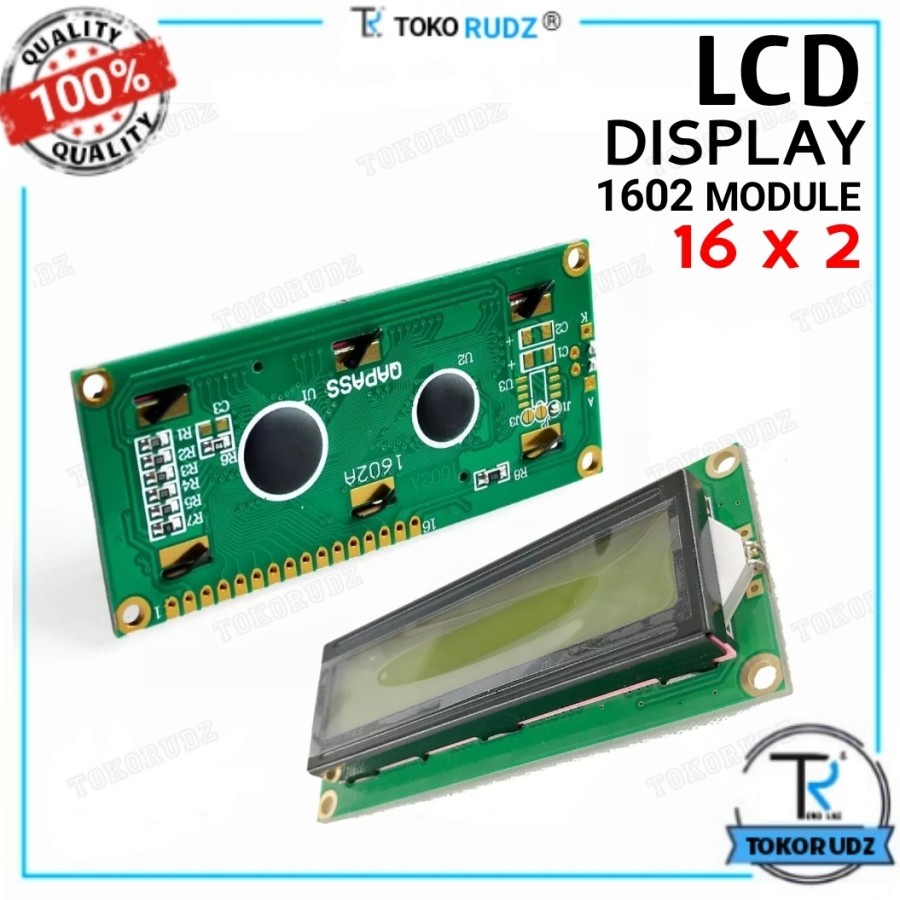 LCD Display 1602 16x2 Karakter Backlight Hijau Biru Modul Arduino