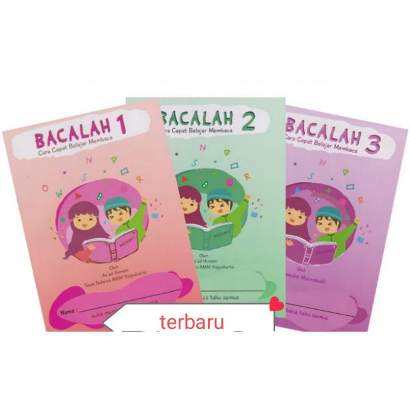 BUKU BELAJAR MEMBACA  BACALAH JILID 1,2,3