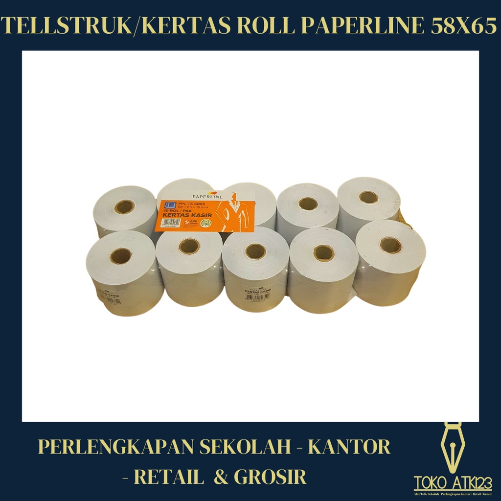 Tellstruk / Kertas Roll Kasir Paperline Ukuran 58X65