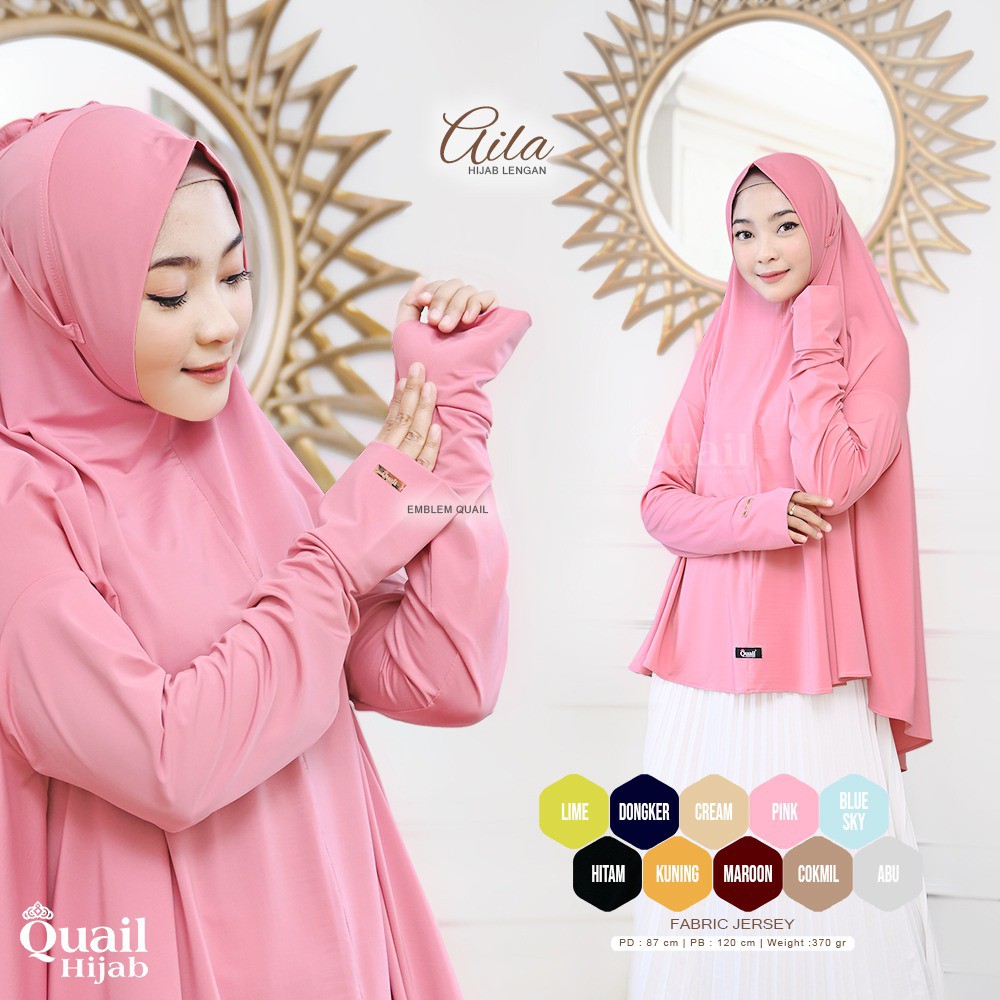 JILBAB LENGAN AILA ORI QUAIL HIJAB