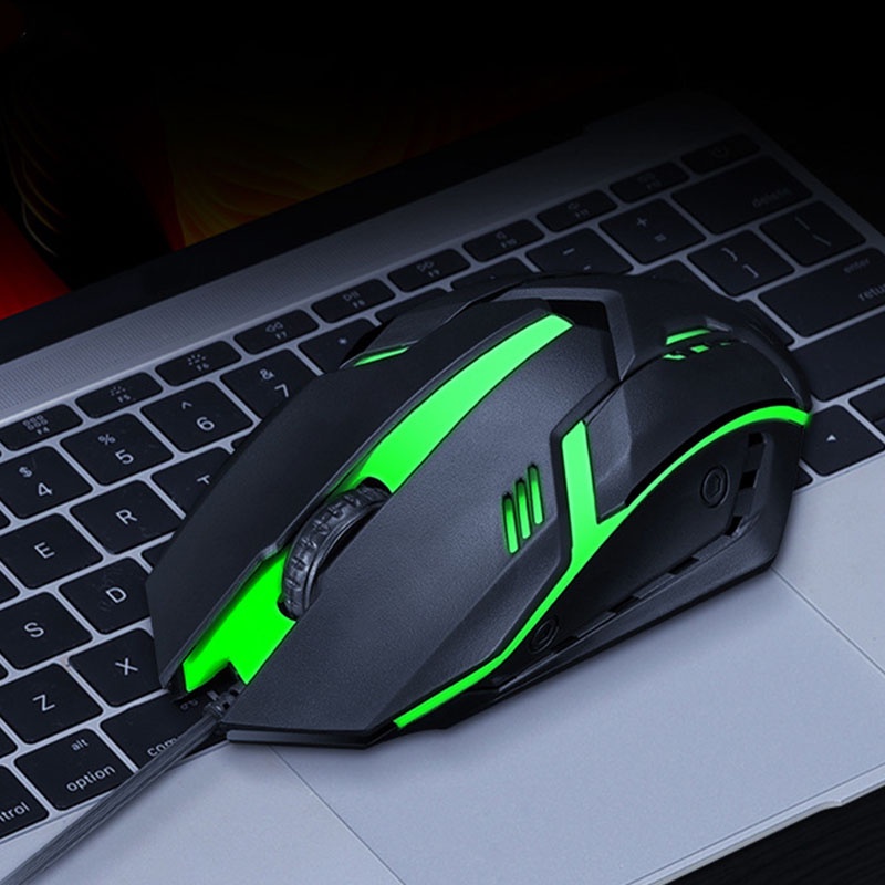 【COD】 Viqoo Mouse Gaming Wired MG05 Black Mouse Game RGB Colorful 7 LED light