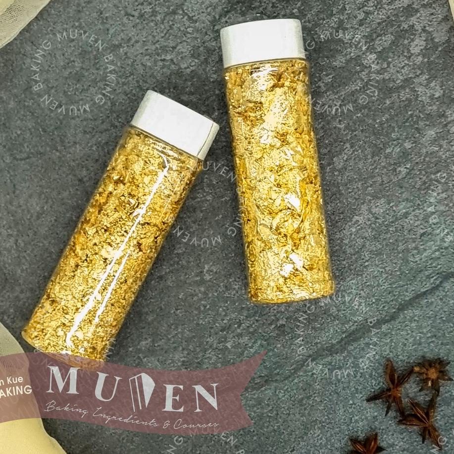 

Big Sale EDIBLE GOLD FOIL LEAF 2 GR / KERTAS HIASAN KUE DEKORASI CAKE FONDANT