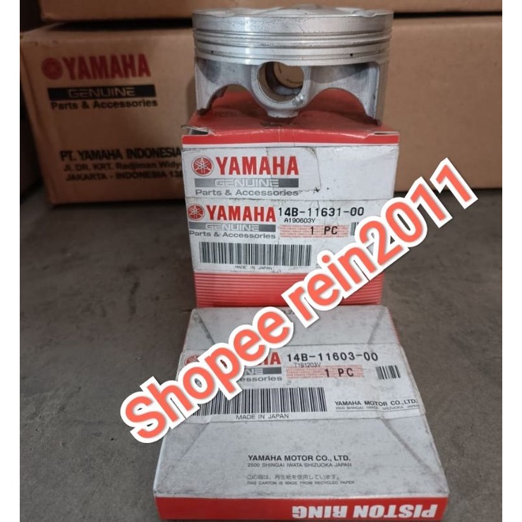 PISTON SET RING R1 R 1 ASLI ORI YAMAHA 14B 11631 00 &amp; 14B  11603 00