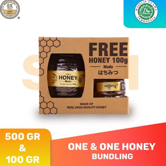 

[PAKET BUNDLING] Quick Fresh Honey / Madu Murni 500GR + 100GR Jar