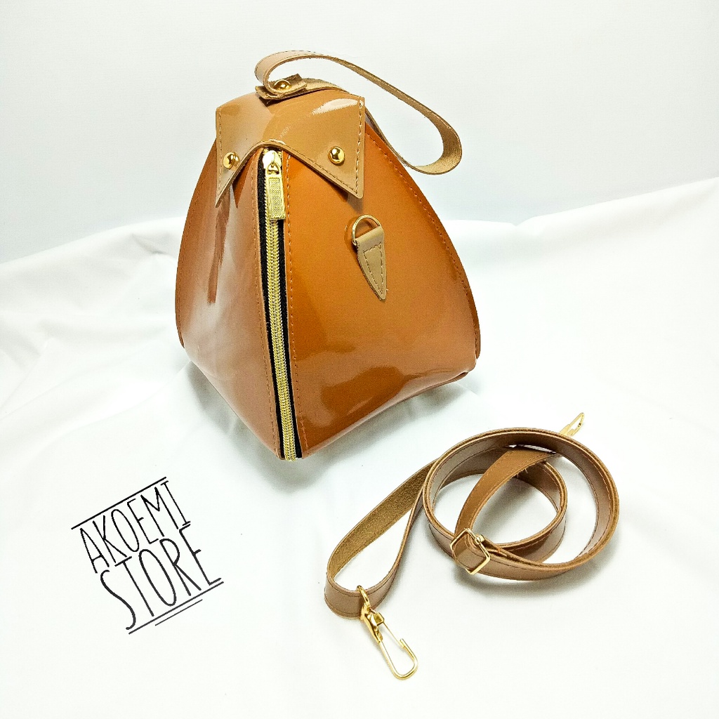 TAS LUCU SELEMPANG WANITA KULIT GLOSSY