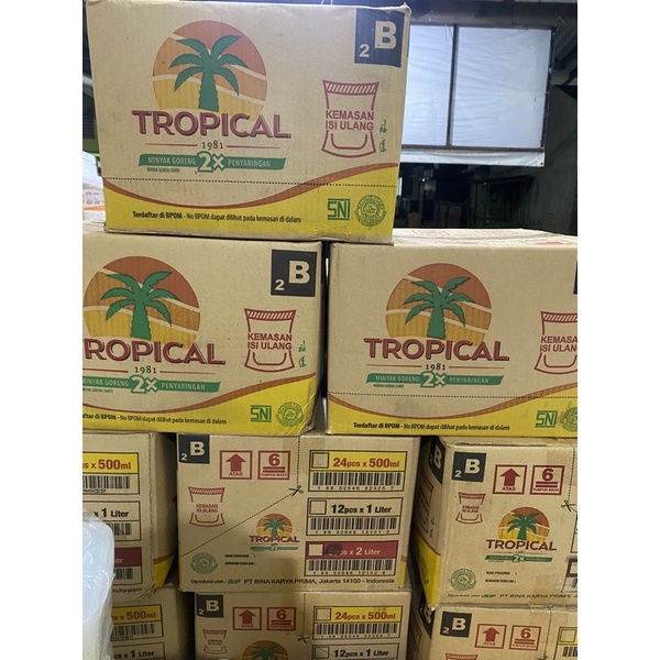 

Minyak tropical 2liter isi 6